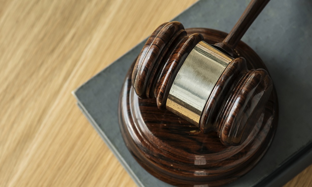 Closeup of gavel judgement concept